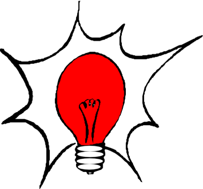Red Light Bulb Clip Art At Clker Com Vector Clip Art - Red Light Bulb Clip Art (400x374)