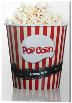 Popcorn In Cardboard Box For Cinema, Isolated On White - Cinematography (400x400)