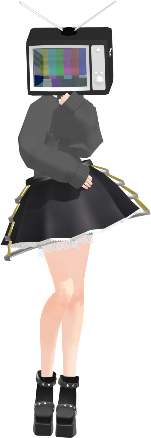 [mmd] Tv Girl By Torinomih On Deviantart - Mmd Tv Head Dl (1024x1497)