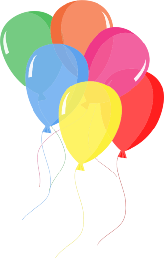Cute Balloons Clipart - Colorful Balloons Clipart Png (333x522)