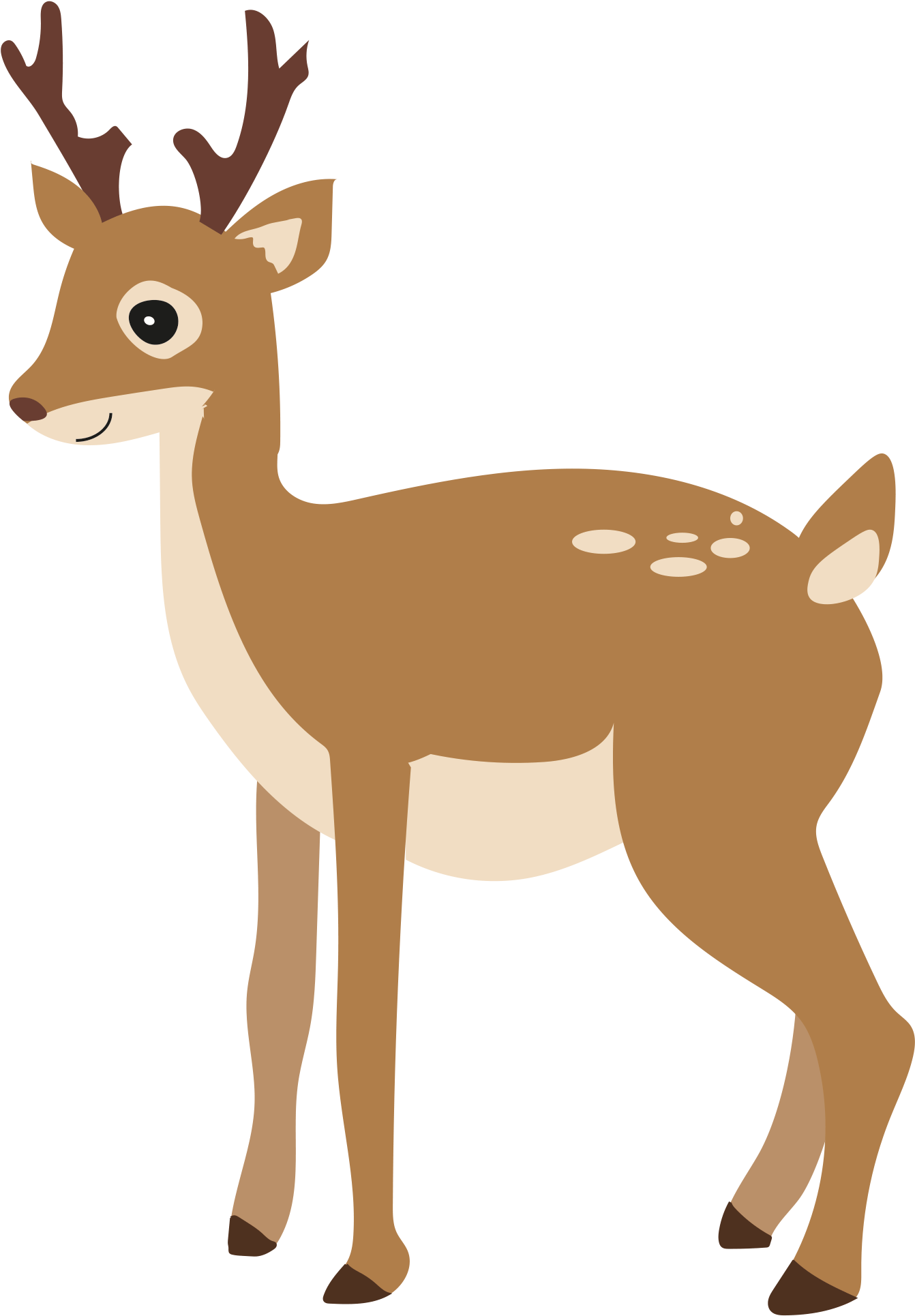 Holly Told Her Friend Dom All About The Leaf And He - White-tailed Deer (1346x1952)