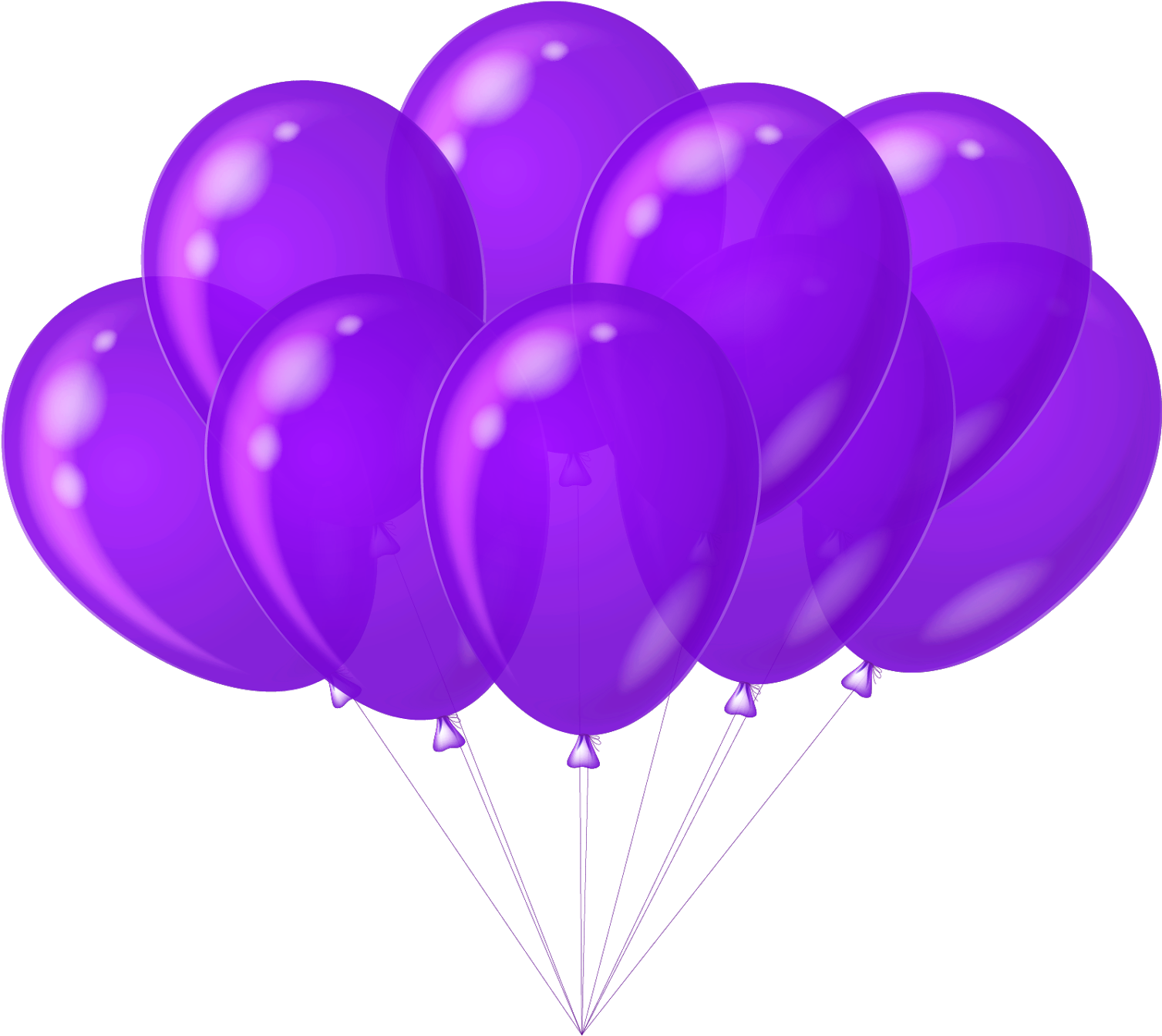 A Hot Air Balloon Clipart - Purple Balloons Clip Art (1600x1442)