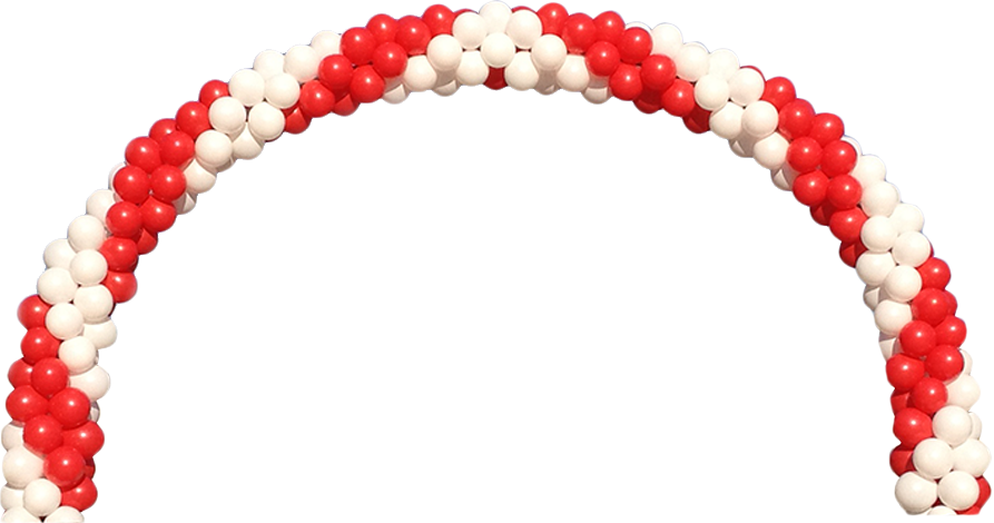 Image - Balloon Arch Red Png (893x470)