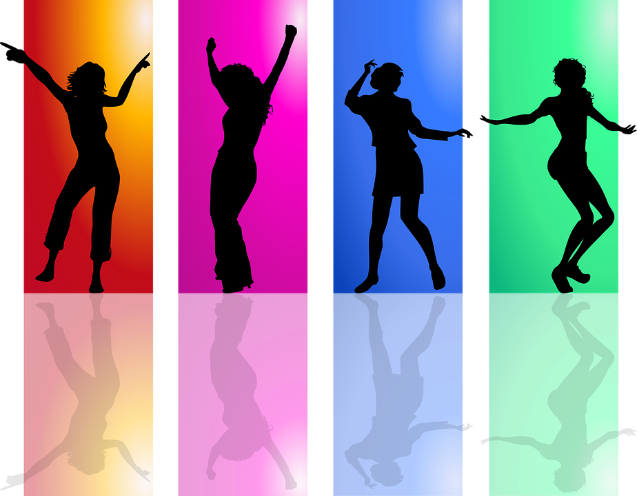 Dance-677382 960 - Colorful Dancing Silhouette Png (962x750)