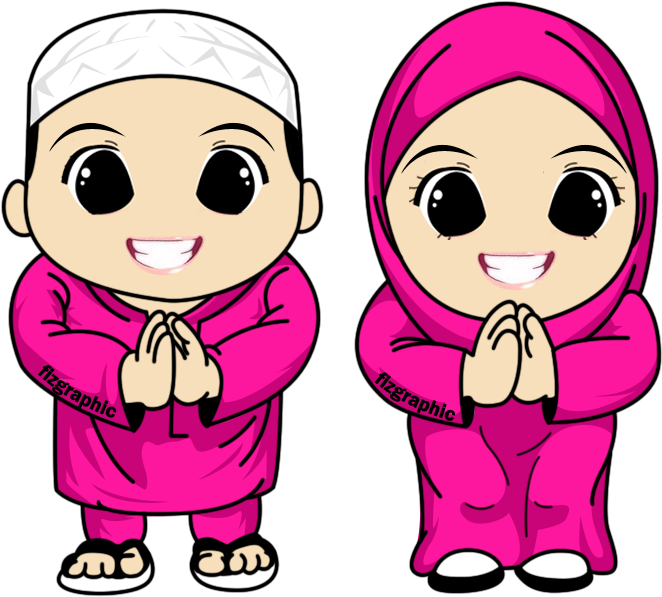 Cartoon Raya 2012 Doodle Pink - Cartoon Raya Png (700x600)