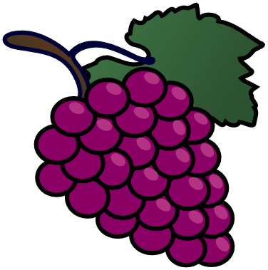 Nice Cartoon Fruit Index Of Stamps Stamps Food Fruit - Bunch Of Grapes Clipart (376x379)