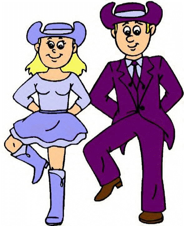 Country Music Clip Art Clipart - Line Dance Clipart (589x722)