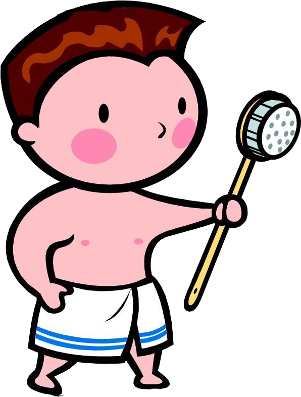 Bathing Cartoon Animation - Bathing (773x880)