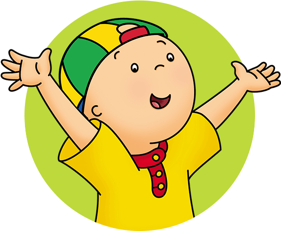 Pin Kid Watching Tv Clipart - Happy Birthday Caillou (600x600)