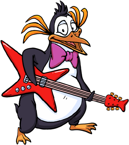 Musical Cartoon Animal Playing Music 3 Png Height 320 - Penguin (500x500)