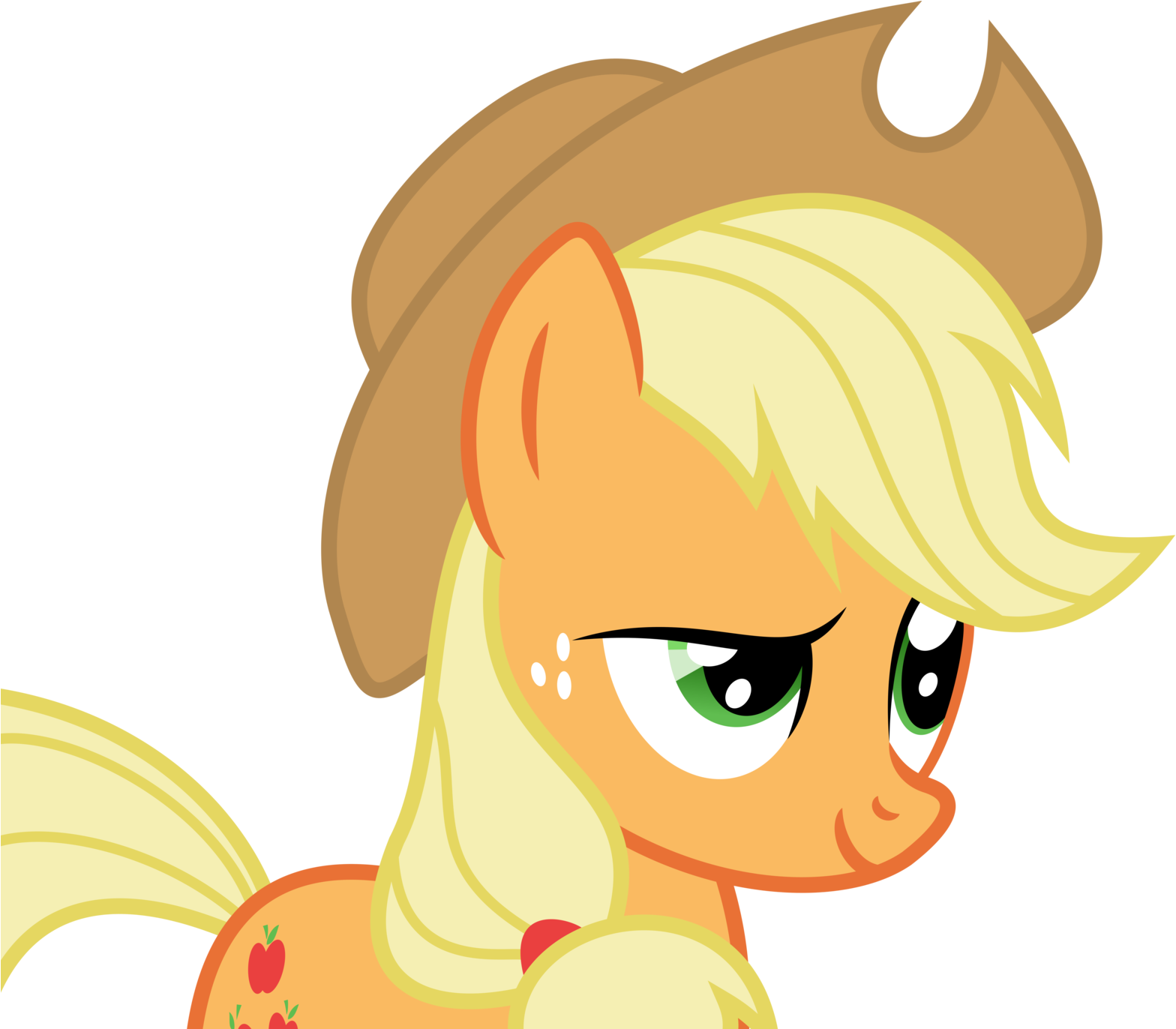 The Gallery For > Applejack Face - Little Pony Friendship Is Magic (1600x1371)