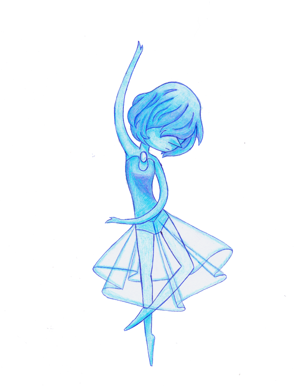 Blue Pearl By Mutatedeye - Sketch (1024x1365)