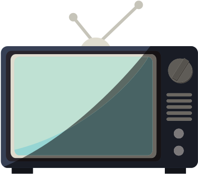 Old Television Isolated Icon - Television (550x550)
