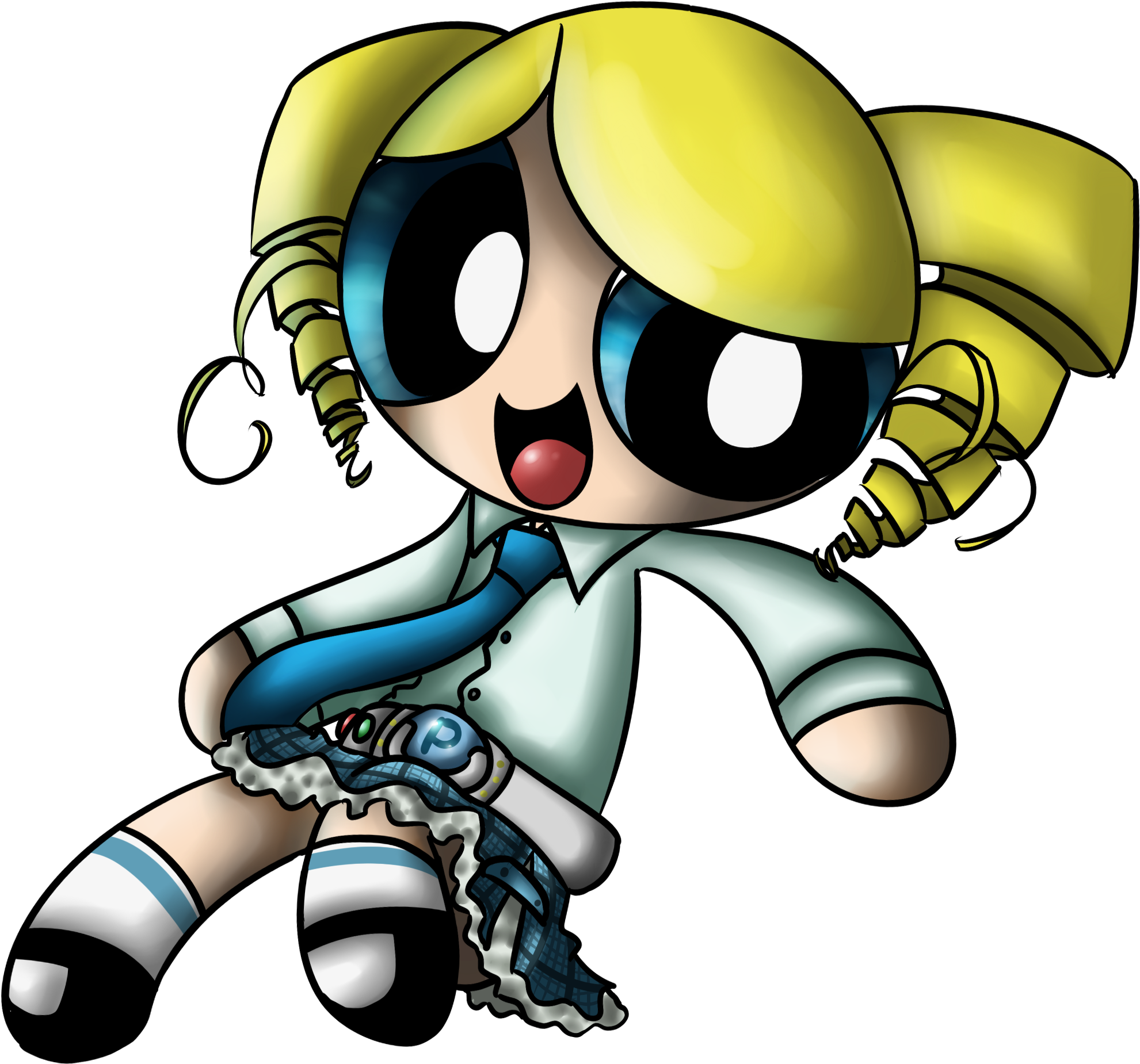 Powerpuff Girls Bubbles Mad - Imagenes De Bubbles Ppgz (2126x2286)