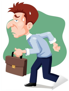 Illustration Of Cartoon Businessman Tired Sticker • - Cansado Dibujo Animado (400x400)