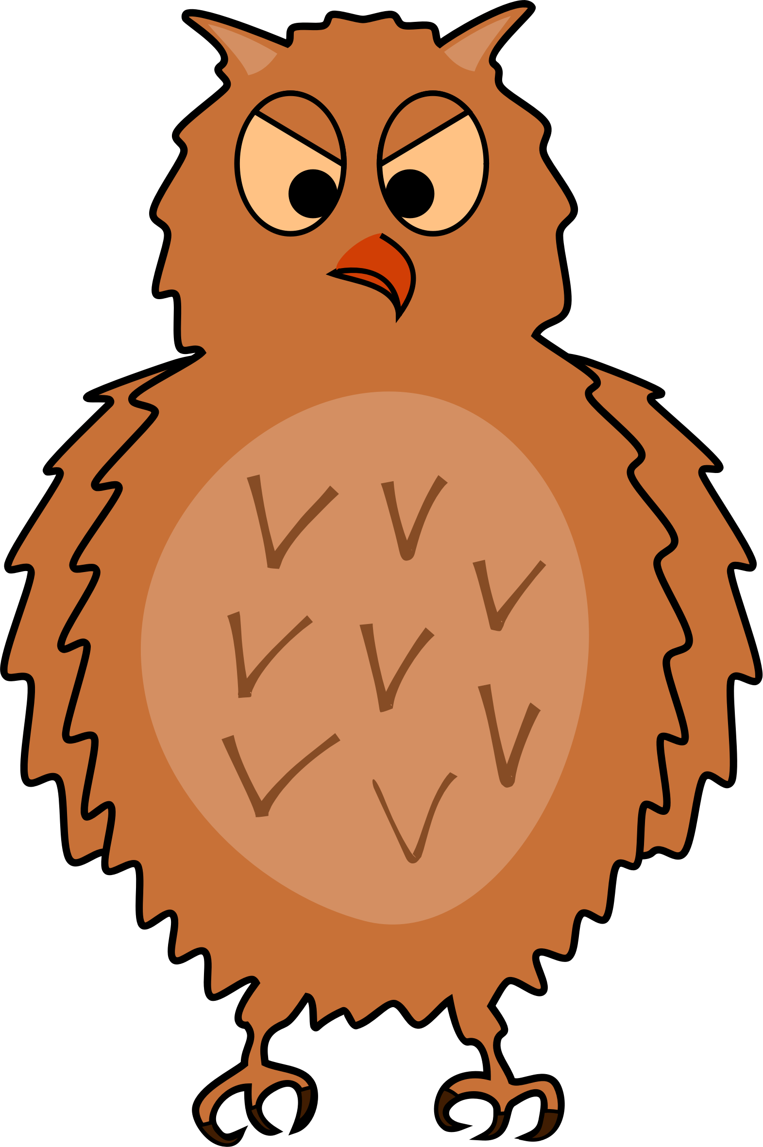Big Image - Cartoon Mad Owl (1571x2362)