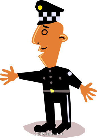 Funky Policial Picasso Livre De Direitos Vetores Clip - Cartoon (340x480)