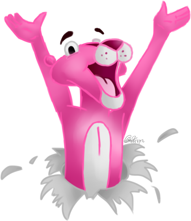 The Pink Panther Inspector Clouseau Cartoon - Happy Pink Panther Png (900x900)