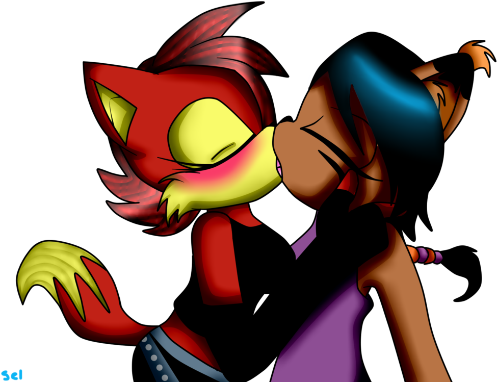 Yuri Nicole X Fiona By Selena Angel The Dog - Sally X Fiona Kiss (1024x768)