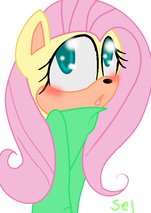 Fluttershy Sonic Version By Selena Angel The Dog - Cartoon (508x718)