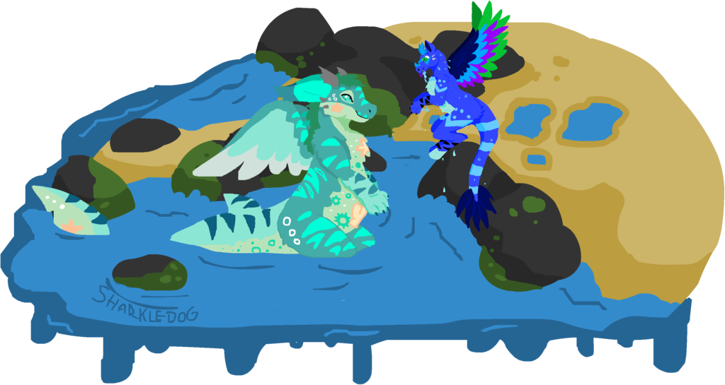 Sea Angels By Sharkledog - Illustration (1024x545)