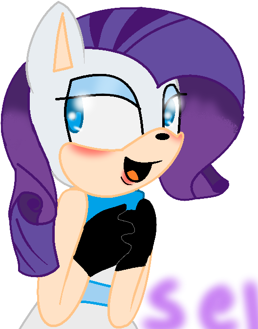 Rarity Sonic Version By Selena Angel The Dog - Cartoon (553x677)