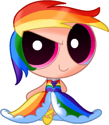 Rainbow Dash By Thiago082 - Rainbow Dash Powerpuff Girl (490x534)