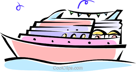 Cruise Boat Royalty Free Vector Clip Art Illustration - Cruise Boat Royalty Free Vector Clip Art Illustration (480x256)