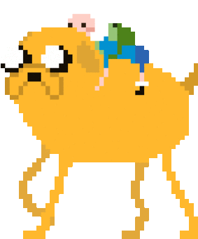 Cross Stitchadventure - Adventure Time Gif Pixel (500x481)