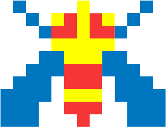 Galaga Bee By Bradiiez - Galaga Bee (500x500)