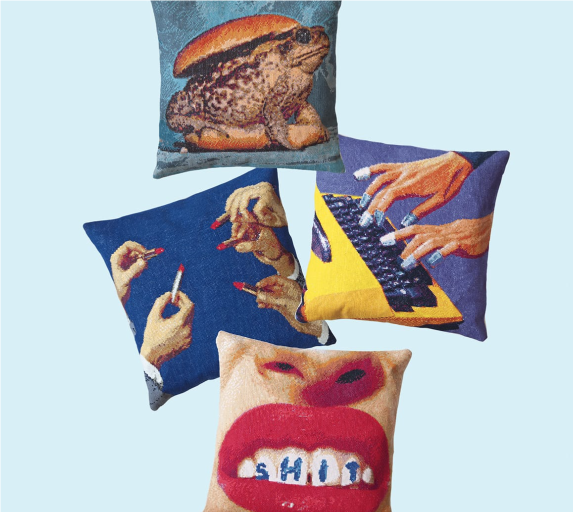 Seletti Toiletpaper Cross-stitch Cushions Se02091 - Seletti Toiletpaper Cross-stitch Cushions Se02091 Toad (1600x1710)