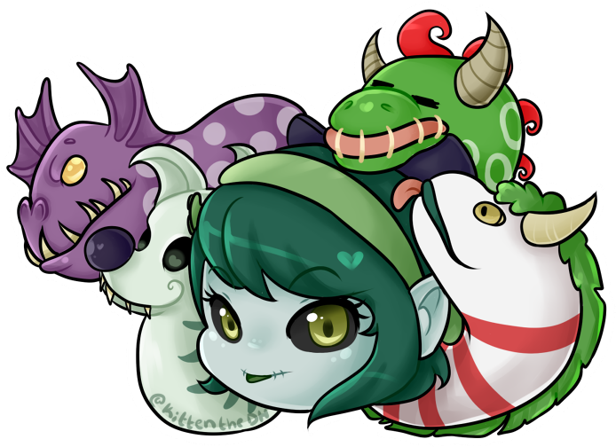 Scylla Clipart Caught - Smite Scylla Chibi (800x561)