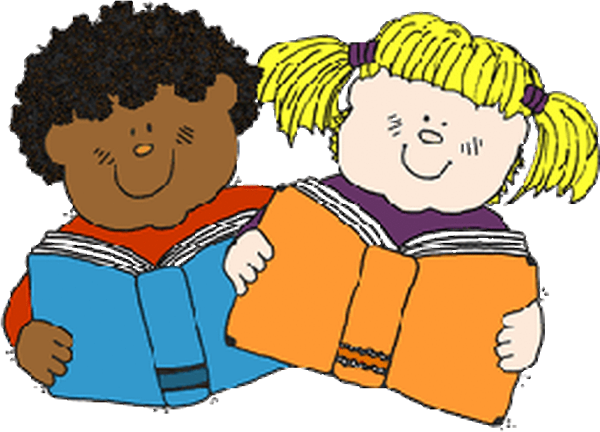 The Think Pair Share Method - Children Reading Clip Art (900x634)