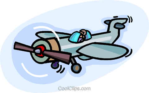 Pilot Flying Vintage Aircraft Royalty Free Vector Clip - Illustration (480x299)