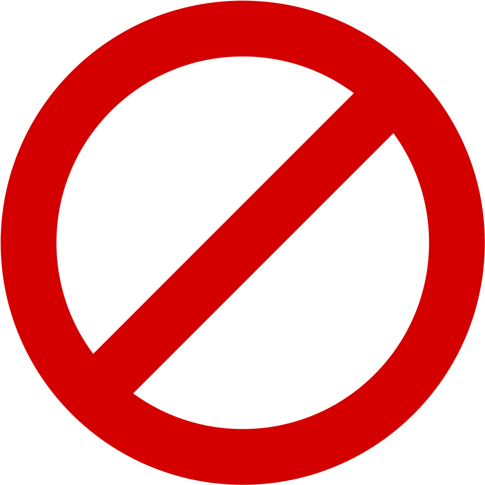 No Symbol Circle Library - No Turn Right Sign (1024x1024)