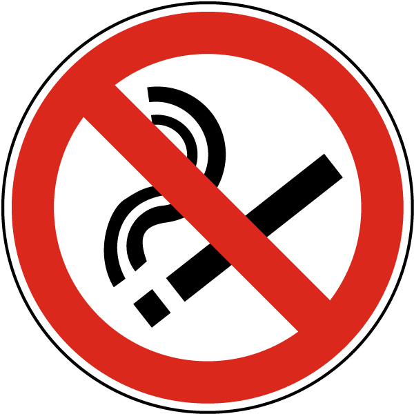 No Smoking Symbol Label - No Smoking Please Sign (600x600)