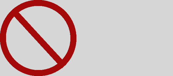 No Symbol Clipart No Symbol Clipart - Red No Circle Transparent (600x265)