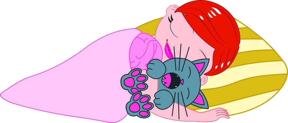 Cat Sleep Clip Art - Illustration (1000x429)