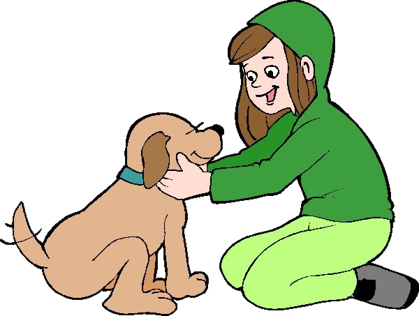 Great Dane Puppy Pet Clip Art - Cartoon Dog With Owner (600x453)