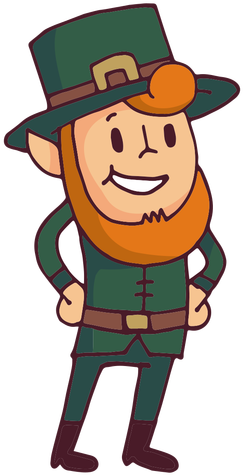Leprechaun Hands On Chest Cartoon Transparent Png - Cartoon (512x512)