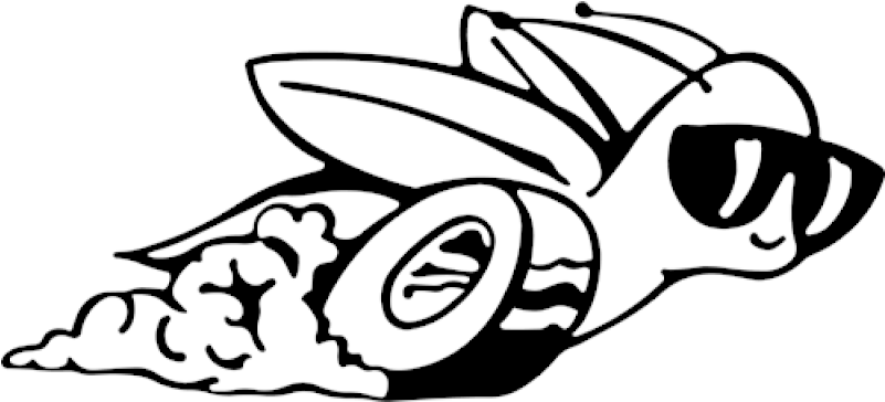 Hot Rod Bee Decal Sticker - Hot Rod Bee (800x800)