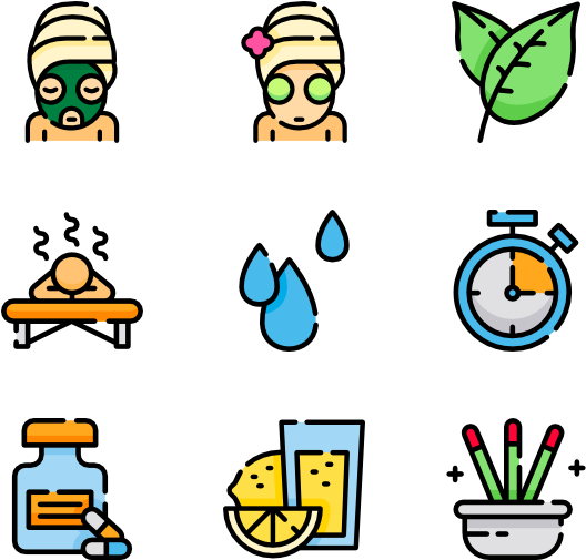 Spa & Wellness 80 Icons - Outpatient Clinic (600x564)