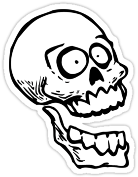 Funny Skull - Skull Art Funny (375x360)