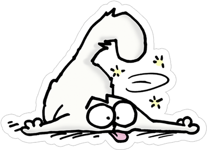 Sticker 10 From Collection «simon's Cat» - Simon's Cat Stickers (490x317)