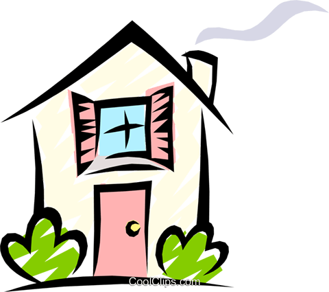 Casa Livre De Direitos Vetores Clip Art Ilustração - House Clipart Gif (480x425)