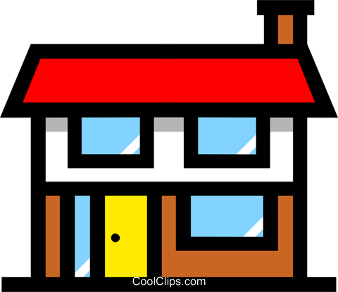 Símbolo De Uma Casa Livre De Direitos Vetores Clip - Animated Moving Pictures Of Houses (480x415)