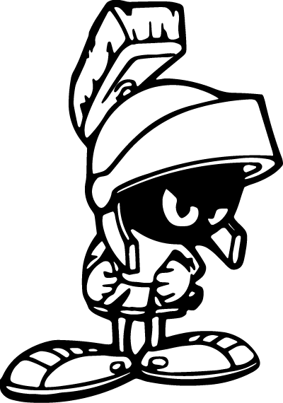 Marvin The Martian Vinyl Car Truck Decal Decals Sticker - Marvin The Martian Decal (400x570)