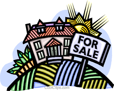 Casa Residencial Livre De Direitos Vetores Clip Art - Real Estate Wall Clock (480x384)