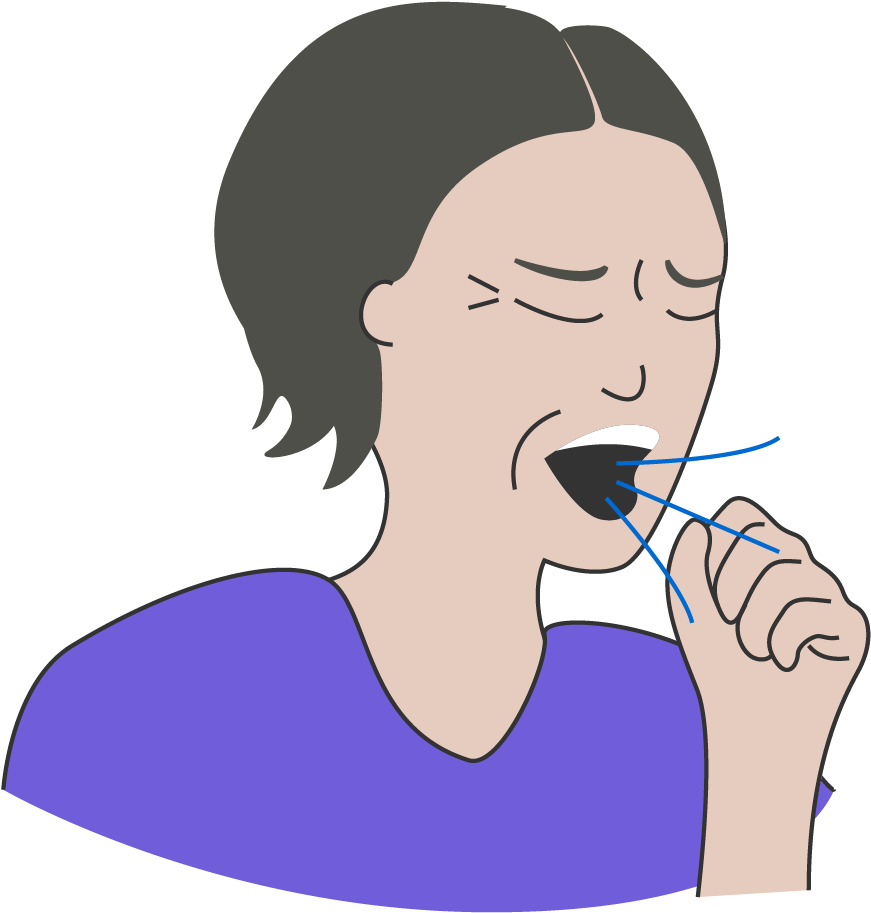 Chest Pain, Coughing Or Wheezing - Facial Expression (1250x1250)