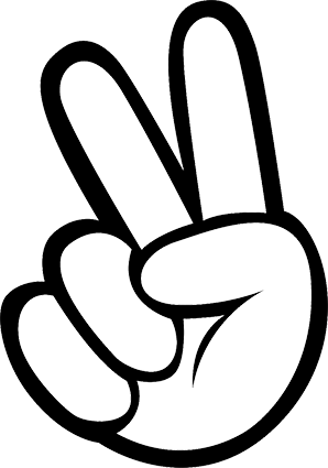 Peace Stickers About 10x7cm - Mano Amor Y Paz (298x425)